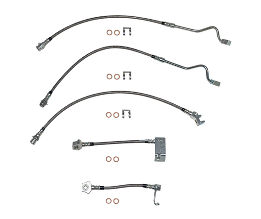 Brake Hose Kit For 99-04 Ford F-250/F-350 Superduty 4WD AWABS Non-Staggered Rear - Brake Hoses Car Part People