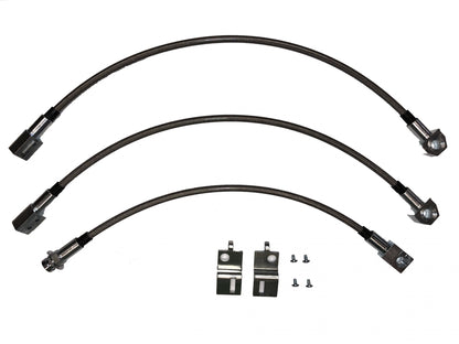 1967-69 Plymouth Barracuda Brake Hose Kit w/ Front Disc Kit Braided - HSK0025SS - Brake Hoses Car Part People