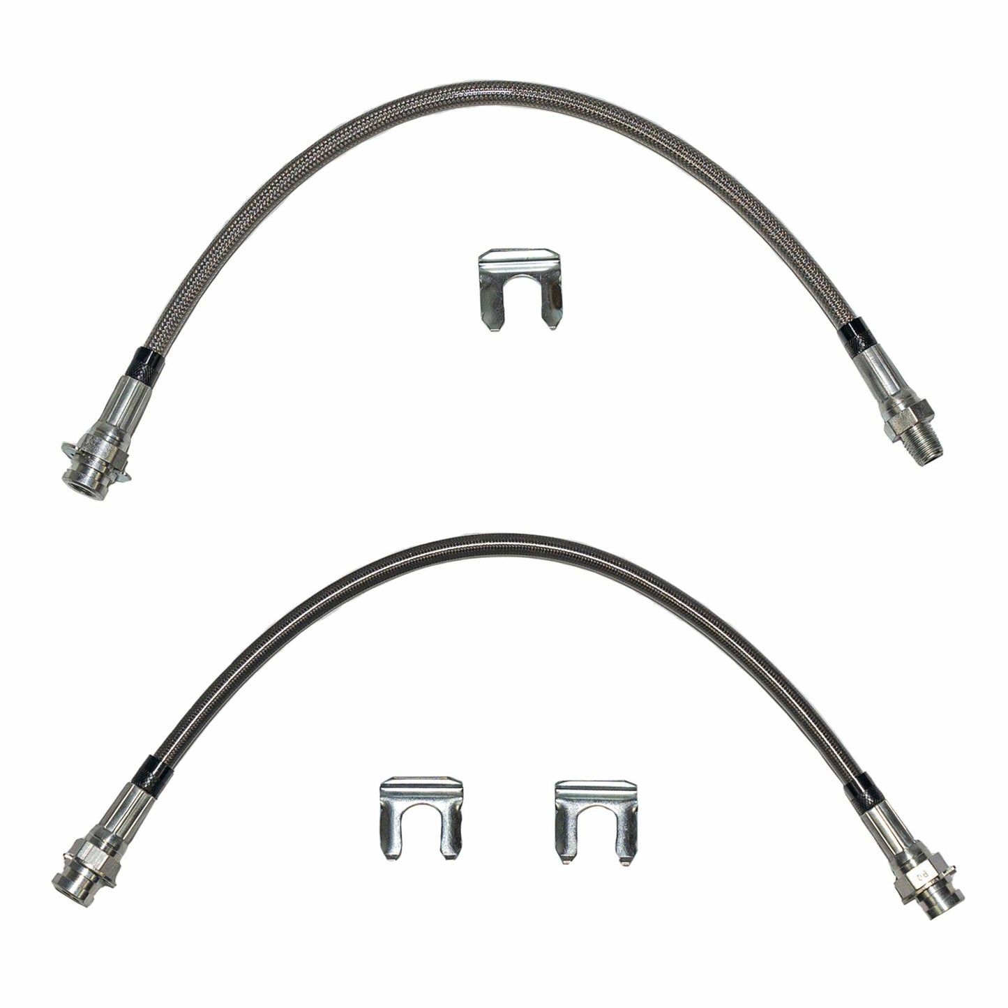 1970-71 Dodge Dart Brake Hose Kit w/ Front Disc Kit Braided Stainless HSK0026SS - Brake Hoses Car Part People