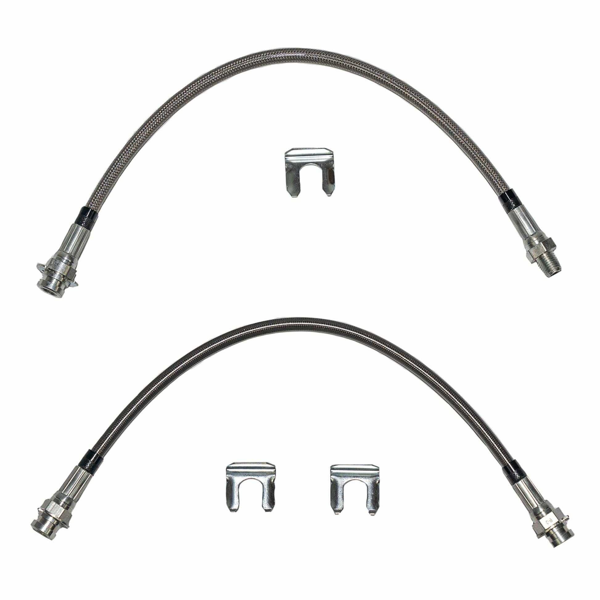 1970-71 Dodge Dart Brake Hose Kit w/ Front Disc Kit Braided Stainless HSK0026SS - Brake Hoses Car Part People