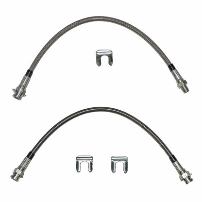 1970-71 Dodge Dart Brake Hose Kit w/ Front Disc Kit Braided Stainless HSK0026SS - Brake Hoses Car Part People