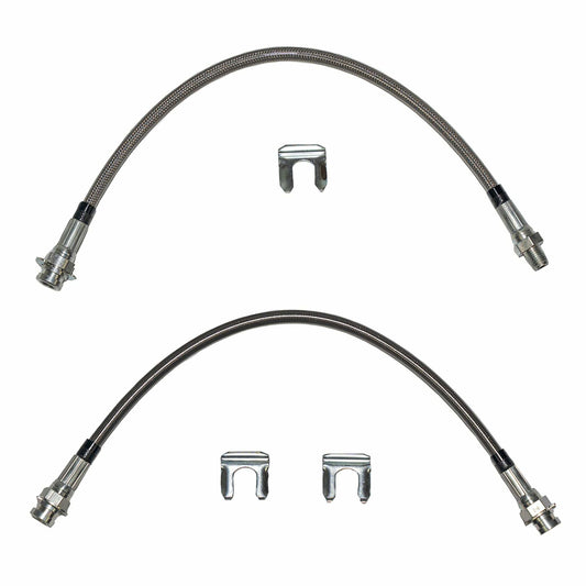 1970-71 Dodge Dart Brake Hose Kit w/ Front Disc Kit Braided Stainless HSK0026SS - Brake Hoses Car Part People