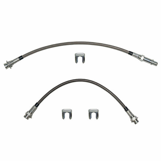 1966 Dodge Coronet Brake Hose Kit w/ Dana Kit Braided Stainless - HSK0029SS - Brake Hoses Car Part People