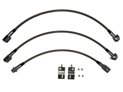 1974 Dodge Challenger Brake Hose Kit Braided Stainless - HSK0040SS - Brake Hoses Car Part People