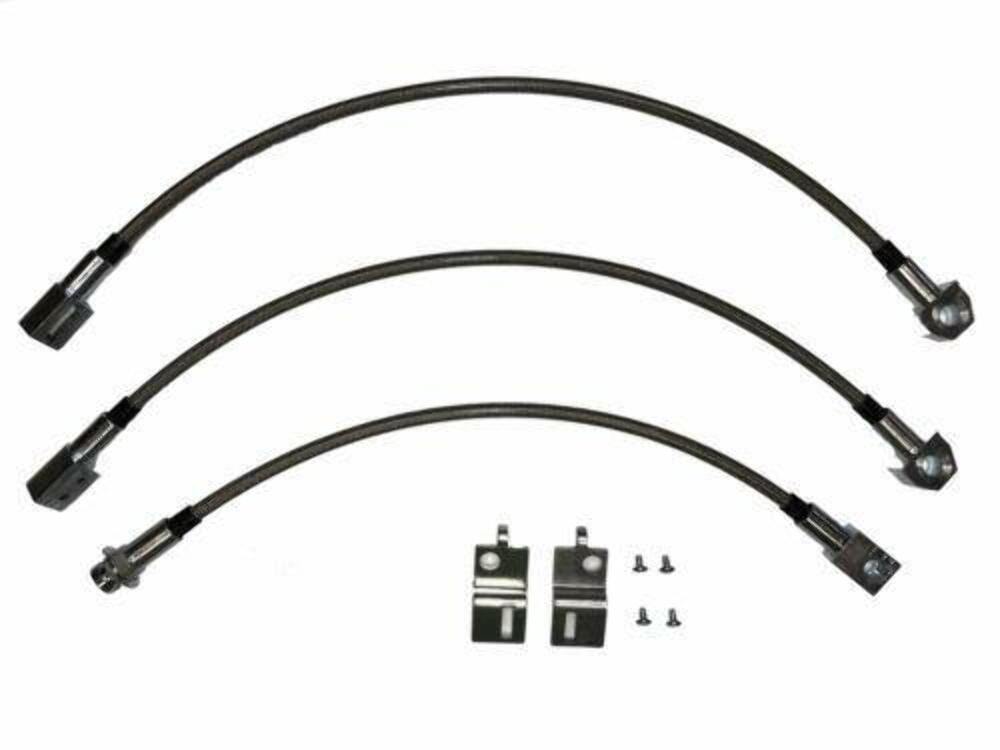 Brake Hose Kit For 69-70 GM B-Body Kit Braided Stainless Fine Lines - Brake Hoses Car Part People