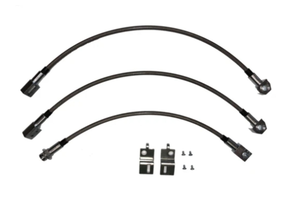 1972 Chevrolet Chevelle Brake Hose Kit Braided Stainless - HSK0045SS - Brake Hoses Car Part People
