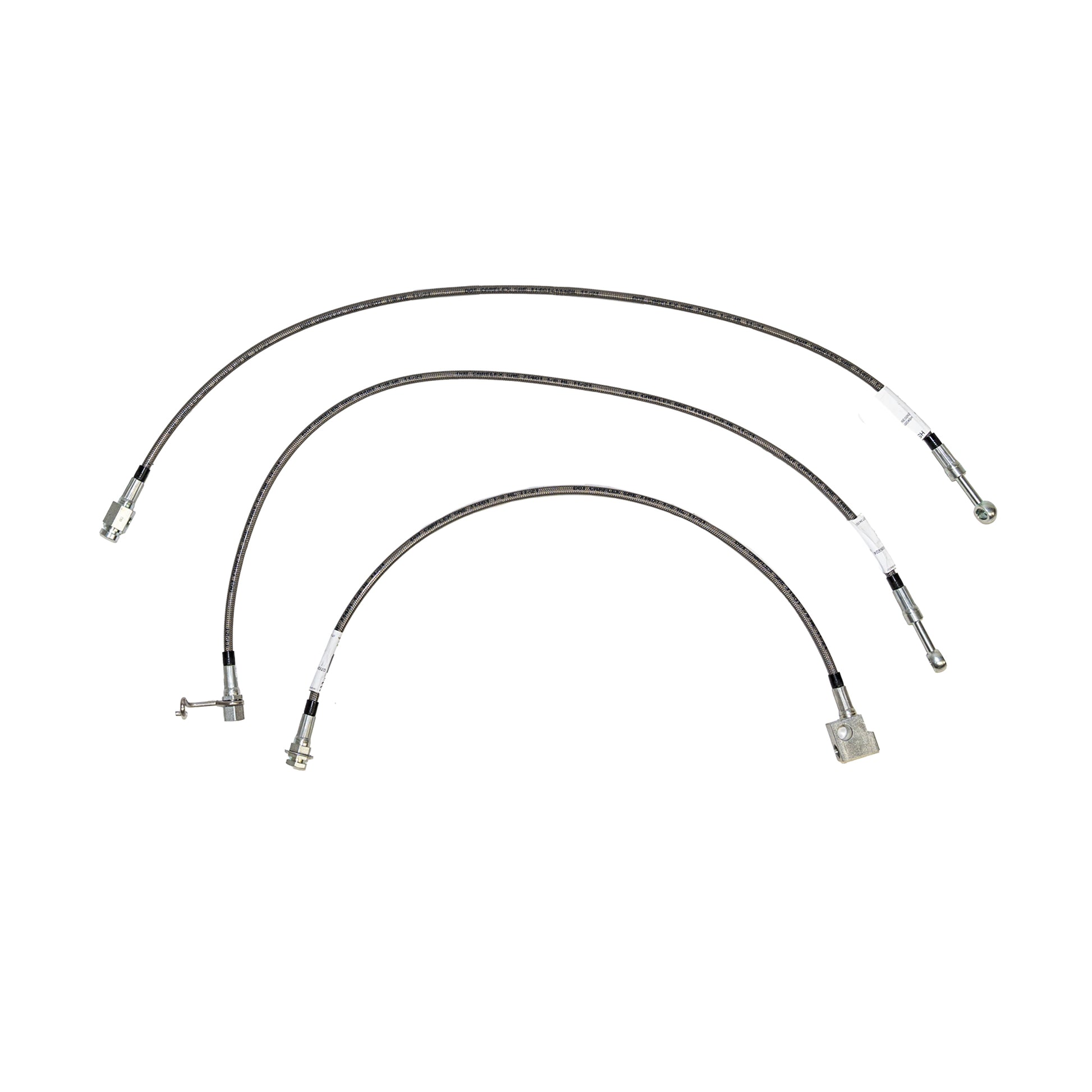 Brake Hose Kit For 97-01 Dodge Ram 4WD w/ Rear Drum Complete Kit 3pcs Braided St - Brake Hoses Car Part People