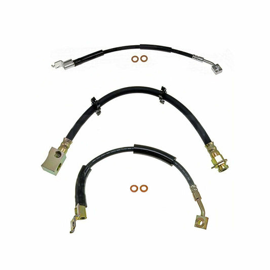 Brake Hose Kit For 93-01 Cherokee Complete Kit Rubber Fine Lines - Brake Hoses Car Part People