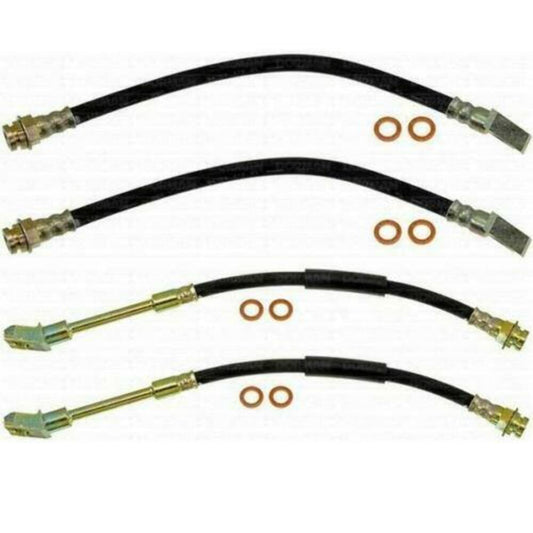 Brake Hose Kit For 84-87 Corvette Complete Kit Rubber Fine Lines - Brake Hoses Car Part People