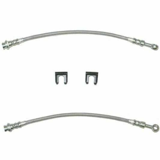 1993-97 Chevrolet Camaro Brake Hose Front Braided Stainless - HSP0006SS - Brake Hoses Car Part People