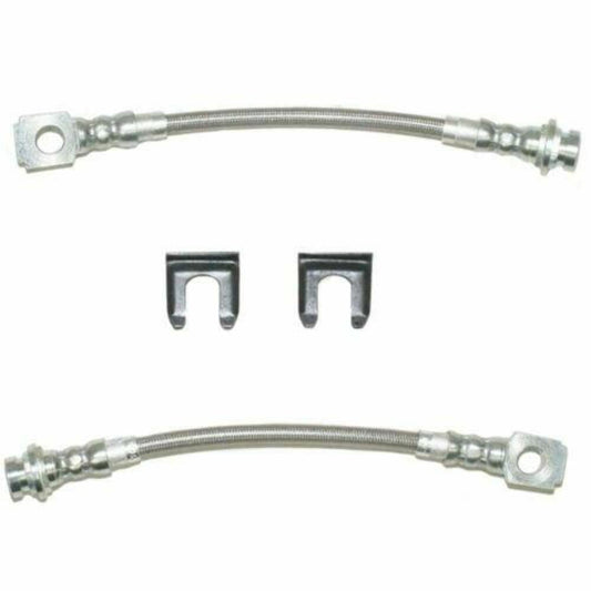 1993-97 Chevrolet Camaro Brake Hose Rear Caliper Set Braided Stainless HSP0008SS - Brake Hoses Car Part People