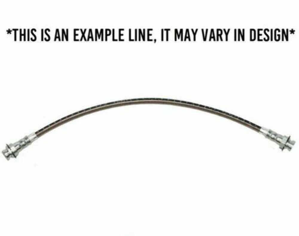 Brake Hose For 58-63 Chevy Bel Air Biscayne Impala Rear Stainless Fine Lines - Brake Hoses Car Part People