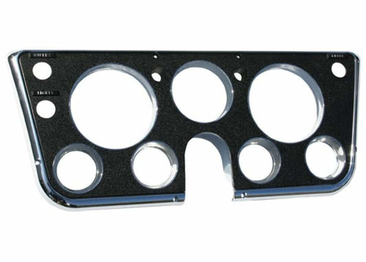 Fits 1967-68 C10 Pickup Instrument Bezel-7 Hole-With Choke-Chrome/Black INST68B