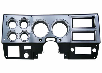 Fits 1975-1977 Chevrolet C10; Instrument Bezel - With A/C - Black/Chrome INST777