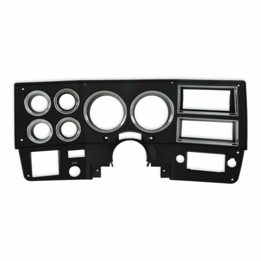 Fits 1981-1983 Chevrolet C10; Instrument Bezel - With A/C - Black/Chrome INST836