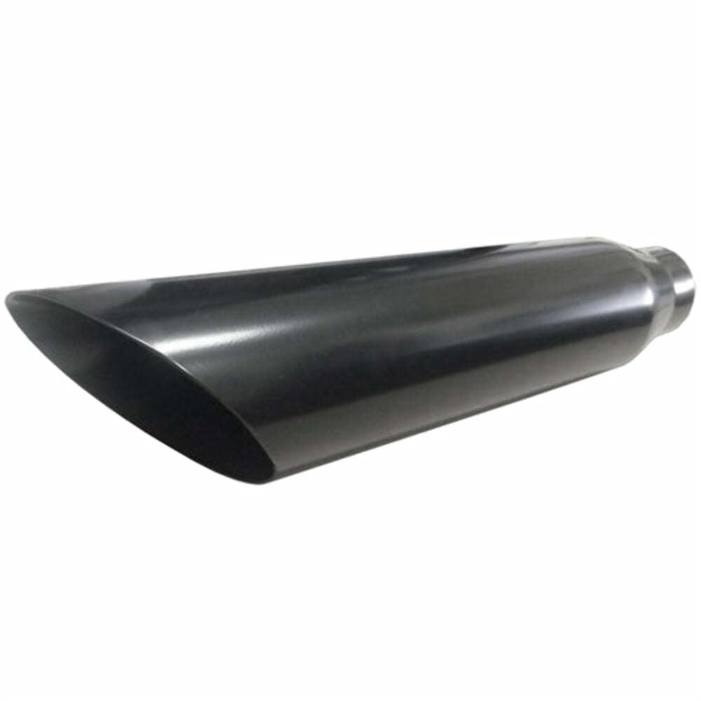 Jones Exhaust J4718ACK Black Stainless Steel Exhaust Tip Rolled Angled 3.5 - Exhaust Tips Car Part People