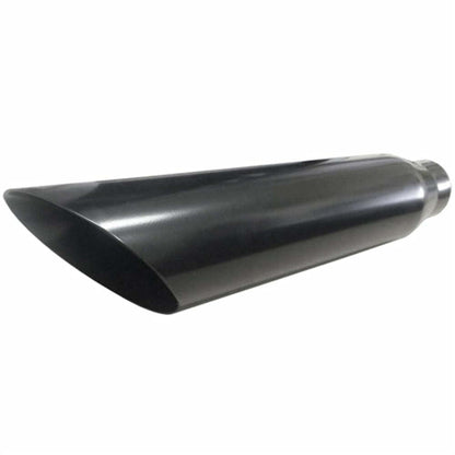Jones Exhaust J4718ACK Black Stainless Steel Exhaust Tip Rolled Angled 3.5 - Exhaust Tips Car Part People
