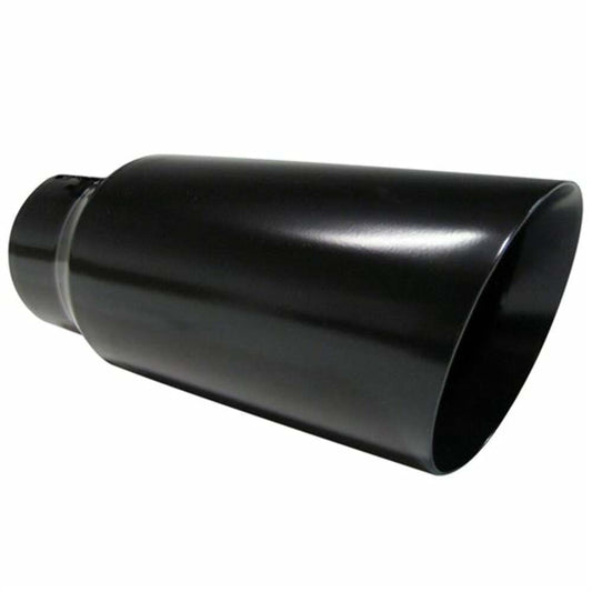 Jones Exhaust J4718RACK Black Stainless Steel Exhaust Tip Rolled Angle 3.5