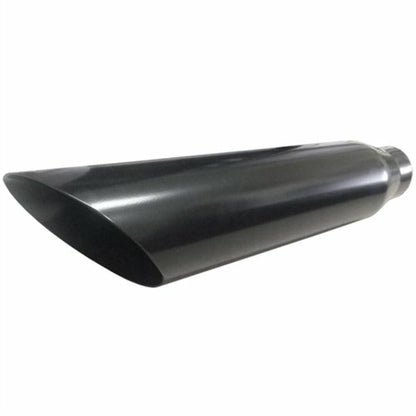 Jones Exhaust J5718ACK Black Stainless Steel Exhaust Tip Angle 3.5 - Exhaust Tips Car Part People