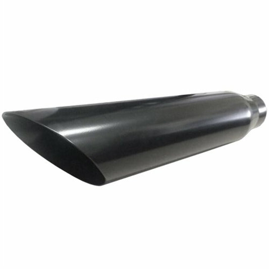 Jones Exhaust J5718ACK Black Stainless Steel Exhaust Tip Angle 3.5 - Exhaust Tips Car Part People
