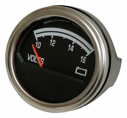 Vintage - Metal Black Voltmeter - J8126659