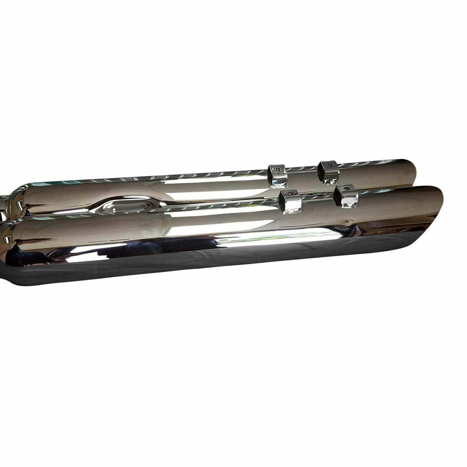 95-16 Harley Davidson Angle Cut Slip On Muffler Chrome Exhaust 2 Baffle - Performance Mufflers Car Part People