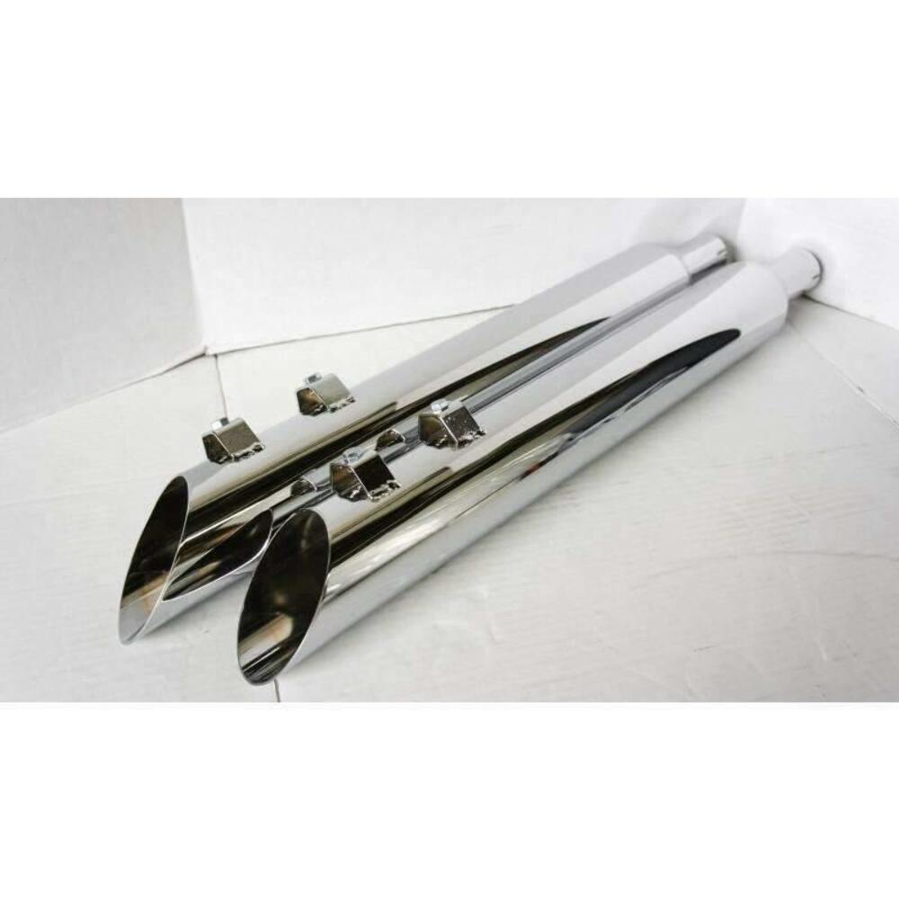 Fits 2016-23 Harley Davidson Reverse Angle Slip On Muffler Exhaust 2.5" Baffle - Performance Mufflers Car Part People