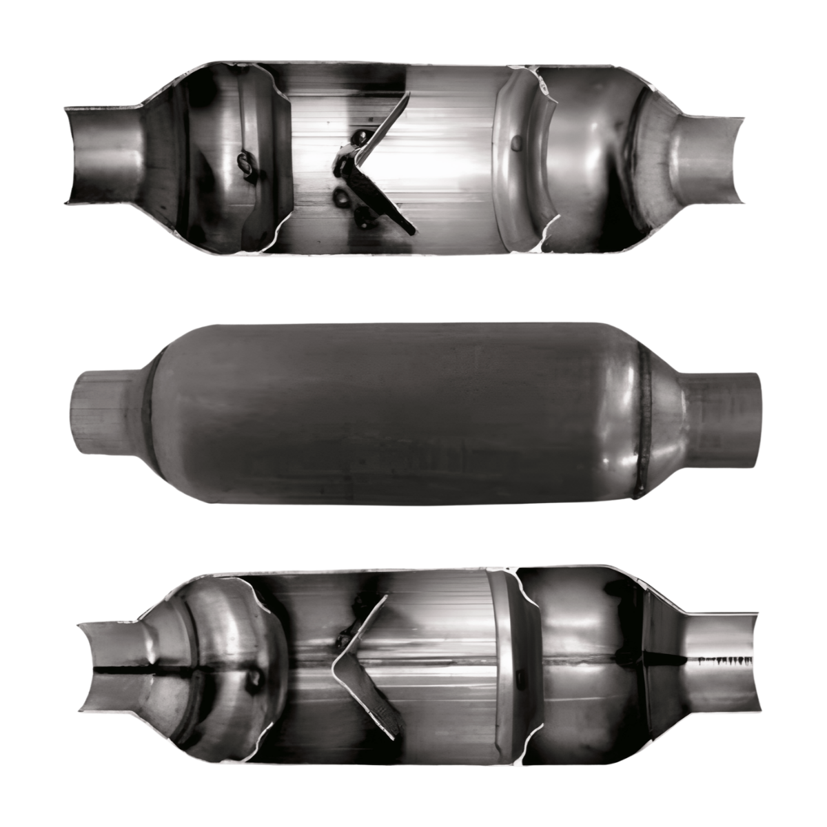Jones Exhaust JFP300 Flow Pack Muffler 3 Inlet, 3 Outlet - Exhaust Tips Car Part People
