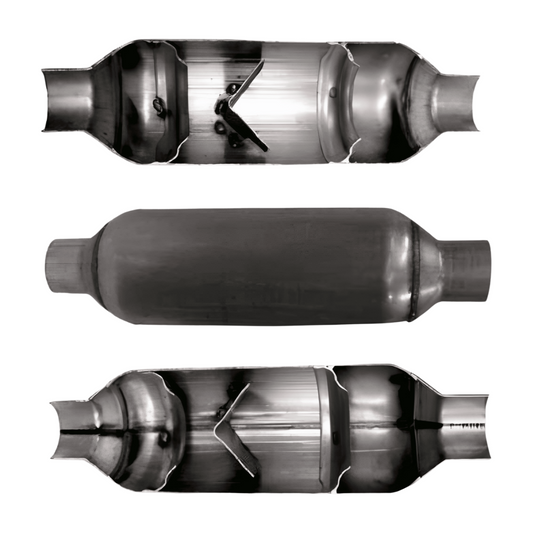 Jones Exhaust JFP300 Flow Pack Muffler 3 Inlet, 3 Outlet - Exhaust Tips Car Part People