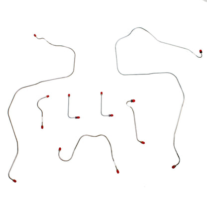 1968-69 AMC AMX Front Brake Line Kit Power Disc Brake 7 Piece Steel - JKT6801OM - Front Lines Car Part People