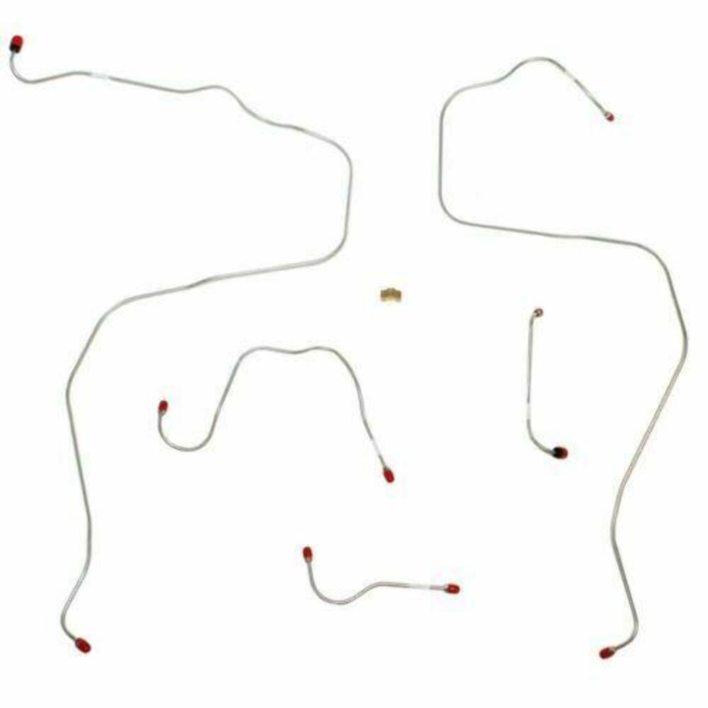 1968-69 AMC AMX Front Brake Line Kit Power Drum Brake 5 Piece Set - JKT6803OM - Front Lines Car Part People