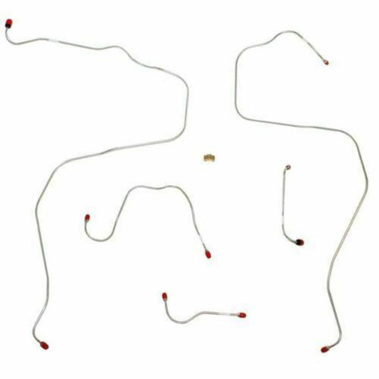 1968-69 AMC AMX Front Brake Line Kit Power Drum Brake 5 Piece Set - JKT6803OM - Front Lines Car Part People