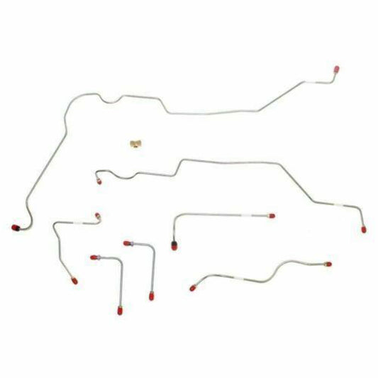 1969 AMC Rambler Front Brake Line Kit Power Disc Brake 7 Piece Set - JKT6901SS - Front Lines Car Part People