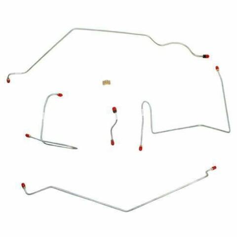 1970-72 AMC AMX Front Brake Line Kit Standard Drum Brake 5 Piece Set - JKT7002OM