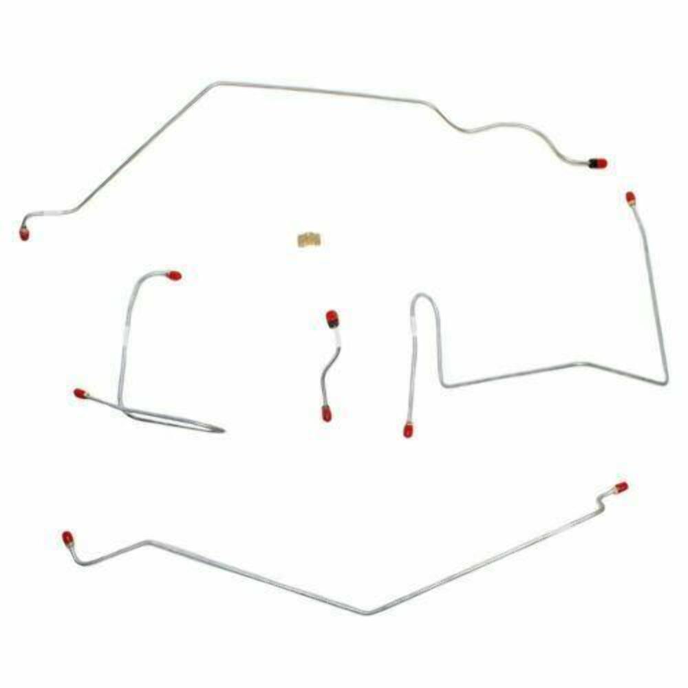 1970-72 AMC AMX Front Brake Line Kit Standard Drum Brake 5 Piece Set - JKT7002SS - Front Lines Car Part People