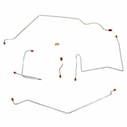 1970-72 AMC AMX Front Brake Line Kit Standard Drum Brake 5 Piece Set - JKT7002SS - Front Lines Car Part People