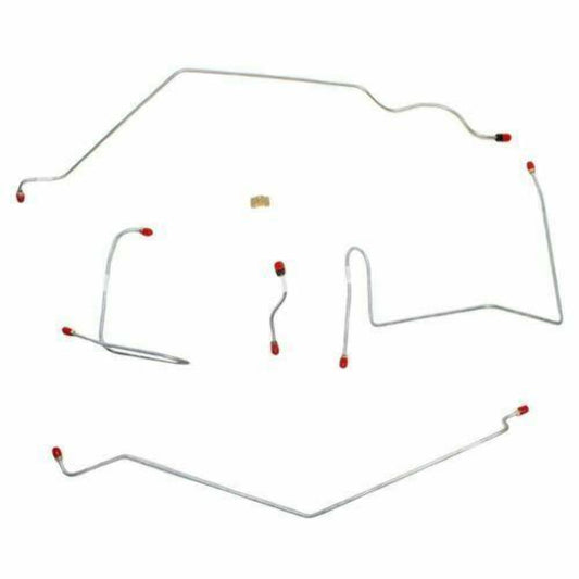 1970-72 AMC AMX Front Brake Line Kit Standard Drum Brake 5 Piece Set - JKT7002SS - Front Lines Car Part People