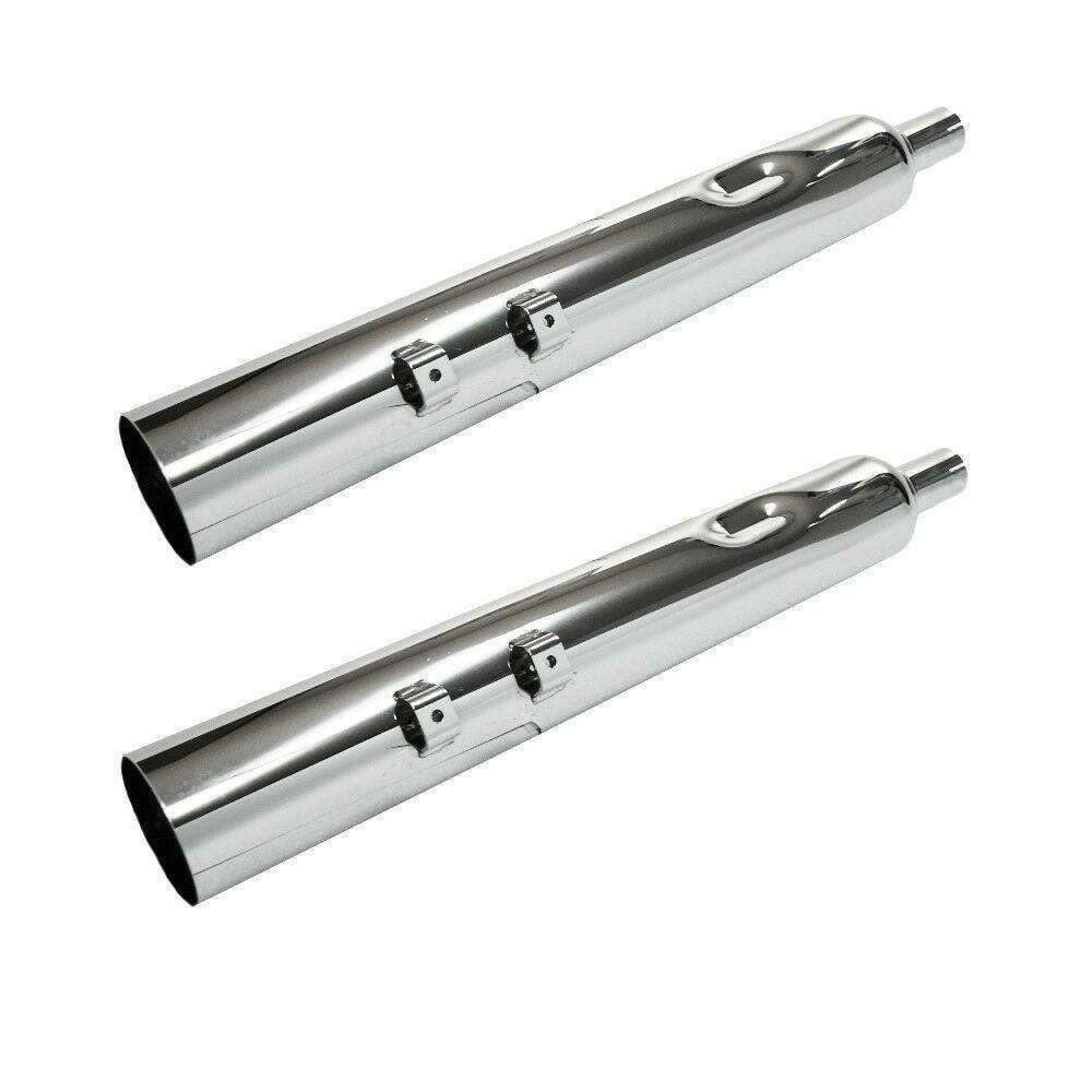 95-16 Harley Davidson Straight Cut Slip On Full Boar Muffler 2 Baffle - Performance Mufflers Car Part People
