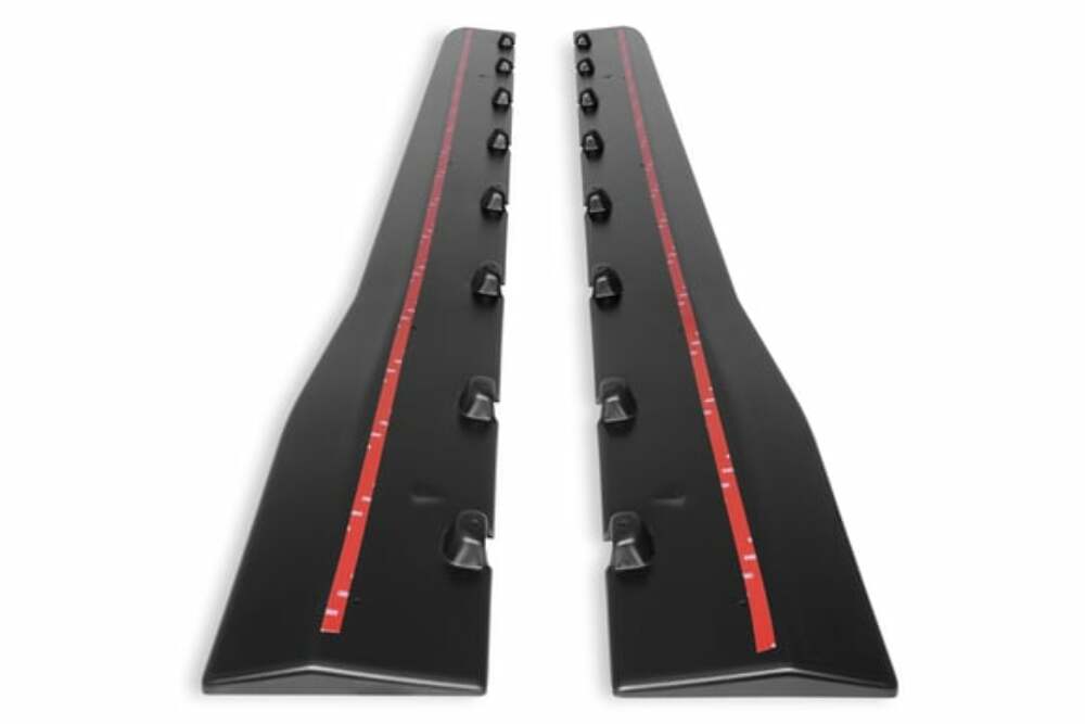 Side Rocker Splitters Black Pair fits Ford Mustang 15-21 Drake -JR3B-6510129-AB