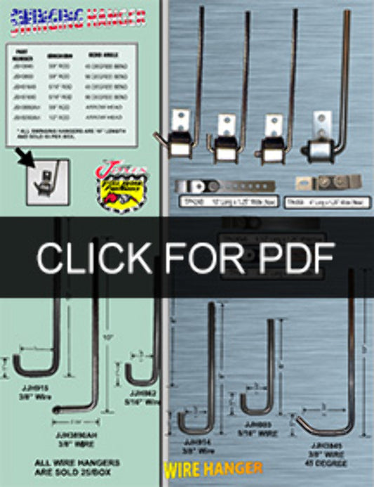 Swinging Hangers & Wire Hangers; 5/16" Rod, 90 Degree Bend-JSH51690 - Hangers, Clamps, and Flanges Car Part People
