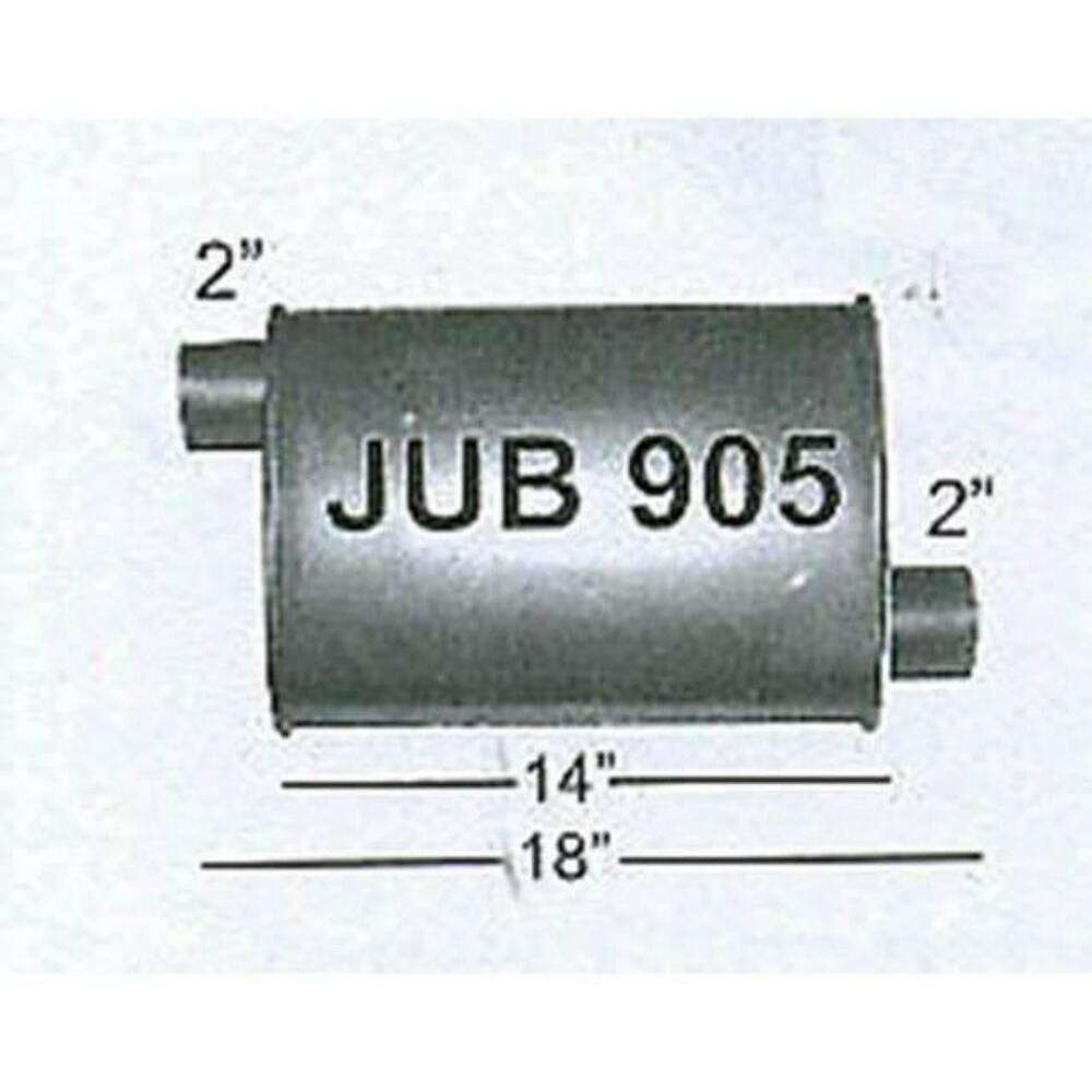 Jones Flow Pack, Turbine and Turbo Muffler 4x 9x 14 2 Offset IN/OUT JUB905 - Performance Mufflers Car Part People