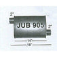 Jones Flow Pack, Turbine and Turbo Muffler 4x 9x 14 2 Offset IN/OUT JUB905