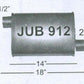 Jones Exhaust JUB912 Quiet Tone Muffler 2.5 Inlet, 2.5 Outlet