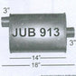 Jones Exhaust JUB913 Quiet Tone Muffler 3 Inlet, 3 Outlet