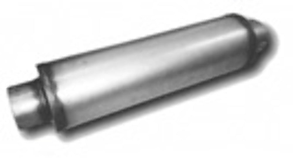 Round Muffler; 4" Body 2.25" Inlet 2.25" Outlet 14" Length 20" Overall-JXS0445 - Performance Mufflers Car Part People