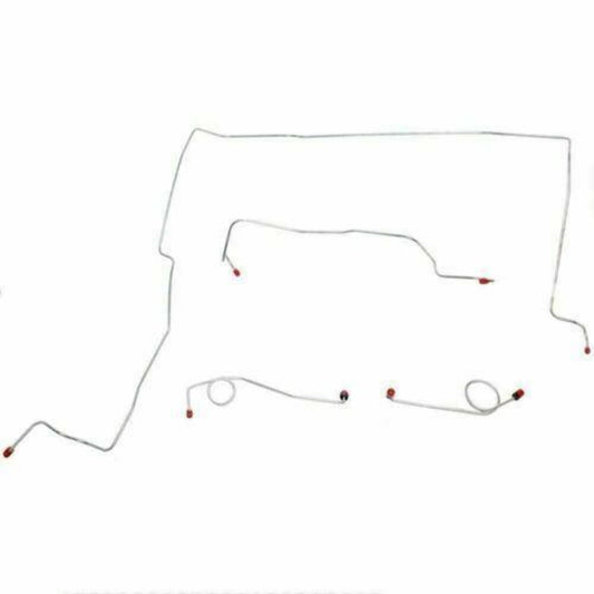 1967-68 Plymouth Fury Front Brake Line Kit Manual Disc Brakes 5 Piece KKT6701SS - Front Lines Car Part People