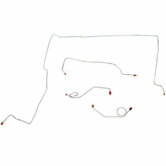 1967-68 Plymouth Fury Front Brake Line Kit Power Drum Brakes 4 Piece KKT6704SS - Front Lines Car Part People