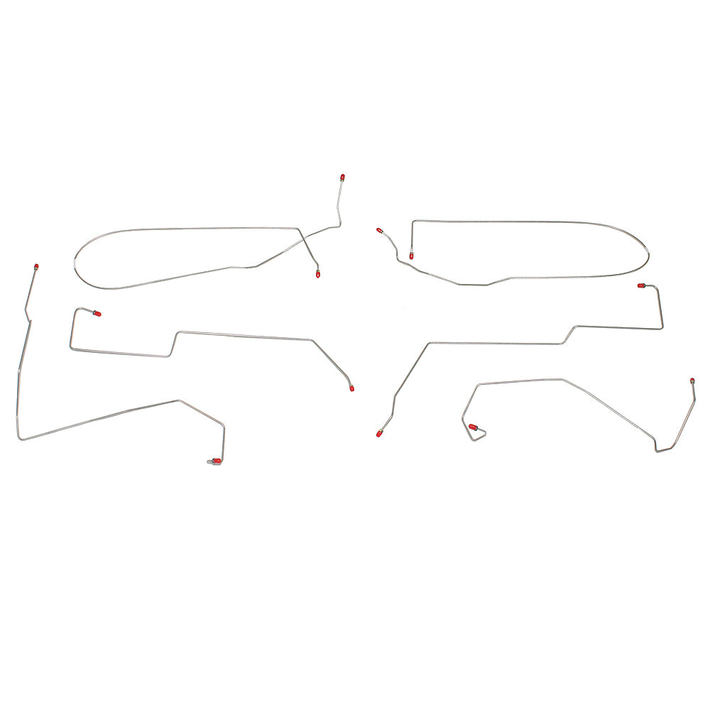 2000-2007 Ford Focus Intermediate Brake Line No ABS Rear Drums Steel LIN0003OM