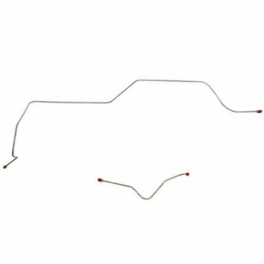 1960-63 Ford Falcon Front Brake Line Kit Standard Brakes Stainless - LKT6001SS - Front Lines Car Part People