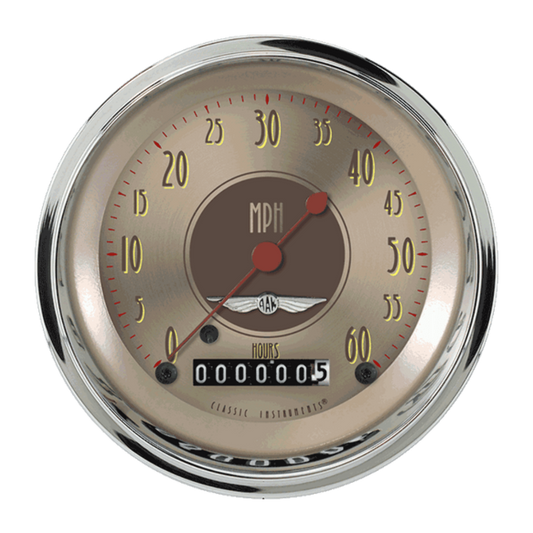 All American Nickel 3 3/8" Low Speed Speedometer LSAN